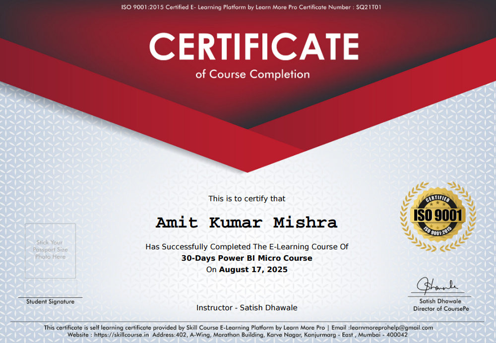 Power BI certificate